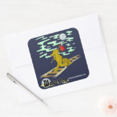 Talbot auf Tracks Quadratischer Aufkleber (Umschlag)