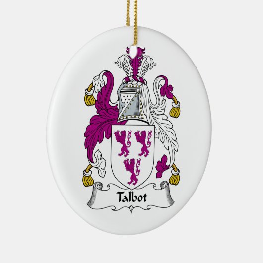 Talbot Familienwappen Keramik Ornament (Rechts)