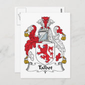 Talbot Familienwappen Postkarte (Vorne/Hinten)