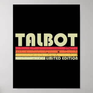 Talbot Nachname Lustig Retro Vintage 80er 90er Poster