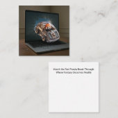 Talent bricht durch. quadratische visitenkarte (Vorne/Hinten)