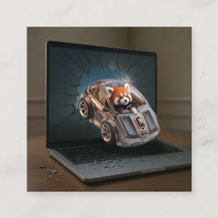 Talent bricht durch. quadratische visitenkarte