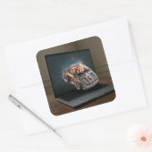 Talent bricht durch. quadratischer aufkleber (Umschlag)