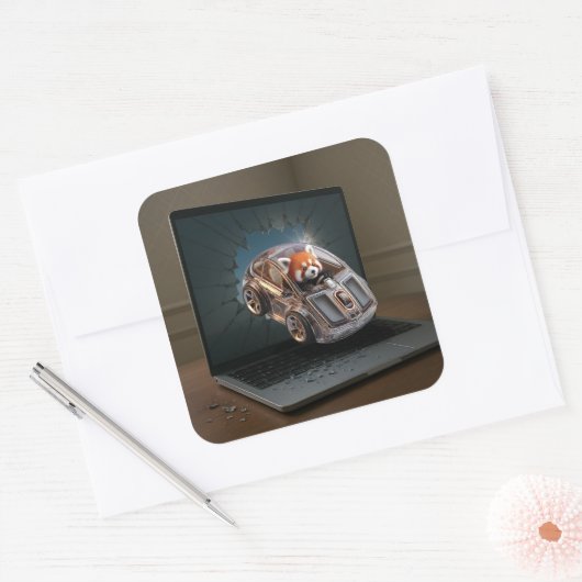 Talent bricht durch. quadratischer aufkleber (Umschlag)