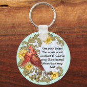 Talent christlicher Kardinal Schlüsselanhänger (Vorderseite)