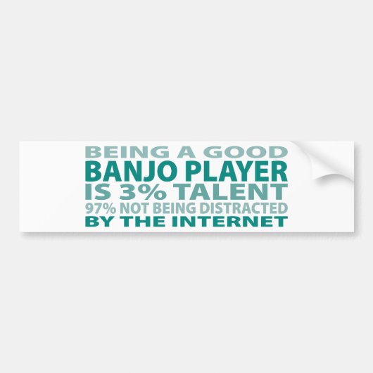 Talent des Banjo-Spieler-3% Autoaufkleber (Vorne)