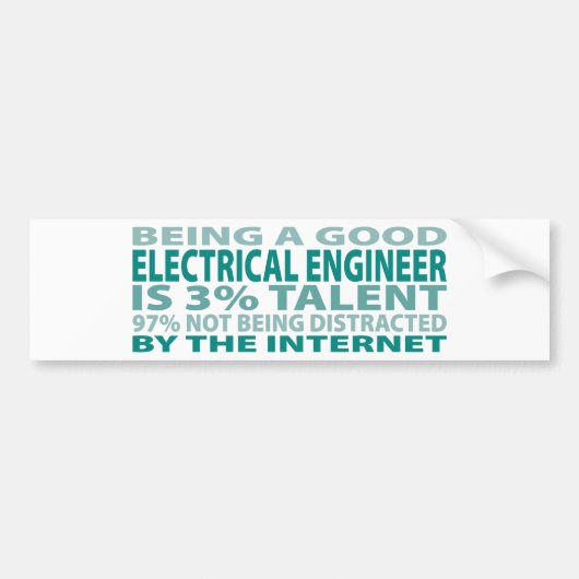 Talent des Elektroingenieur-3% Autoaufkleber (Vorne)