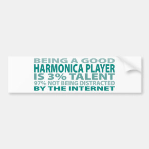 Talent des Harmonika-Spieler-3% Autoaufkleber