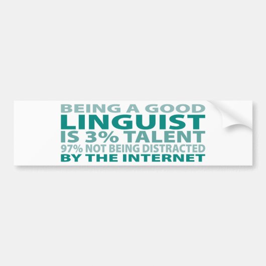 Talent des Linguist-3% Autoaufkleber (Vorne)