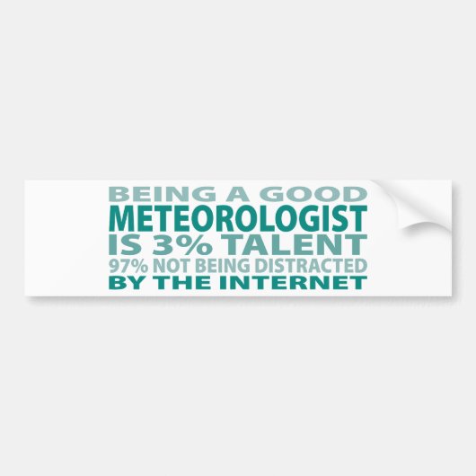 Talent des Meteorologe-3% Autoaufkleber (Vorne)