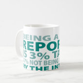 Talent des Reporter-3% Kaffeetasse (Vorderseite Links)