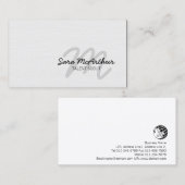 Talent Scout Cursive Monogram Business Card Visitenkarte (Vorne/Hinten)