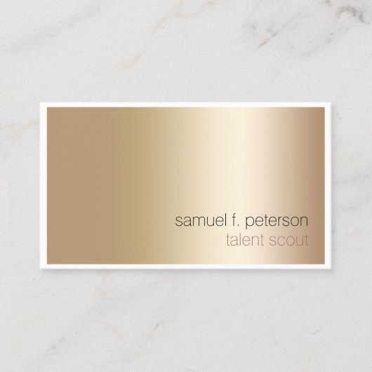 Talent Scout Entertainment Services Elegantes Gold Visitenkarte (Vorderseite)