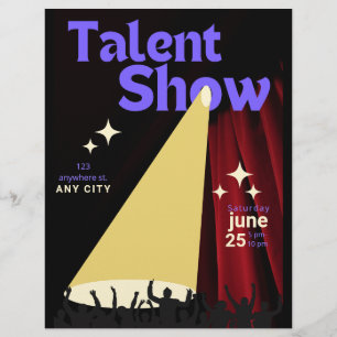 Talent Show Flyer, Flyer anzeigen, Talentwettbewer