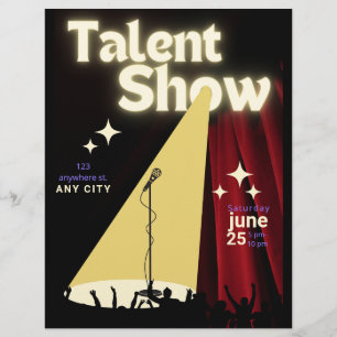 Talent-Show Flyer, Show Flyer, Talentwettbewerb Flyer