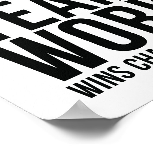 Talent Wins Games Poster (Ecke)