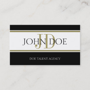 Talentagentur Gold Strip W/W Visitenkarte