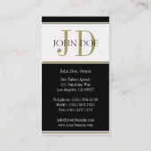 Talentagentur Gold Strip W/W Visitenkarte (Rückseite)