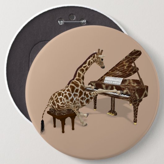 Talented Giraffe Plays Grand Piano Button (Vorne & Hinten)
