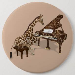 Talented Giraffe Plays Grand Piano Button