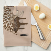 Talented Giraffe Plays Grand Piano Küchentuch (Viertel Falte)