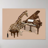 Talented Giraffe Plays Grand Piano Poster (Vorne)