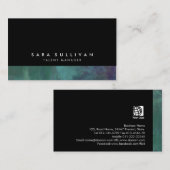 Talentmanager Turquoise Abstrakt Grunge Gradient Visitenkarte (Vorne/Hinten)