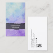 Talentmanager Unterhaltung Lila Farbe Visitenkarte (Vorne/Hinten)