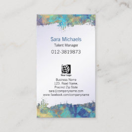 Talentmanager Unterhaltungsmedien - Abstraktes Pap Visitenkarte