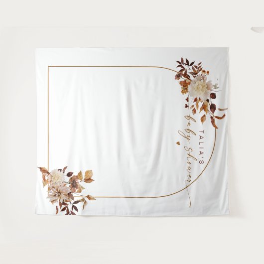 TALIA Bohemisch Terracotta Arch Baby Dusche Herzli Wandteppich (Vorderseite (Horizontal))