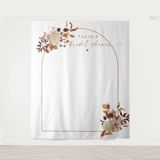 TALIA Bohemisch Terracotta Arch Brautparty Wandteppich (Vorderseite)