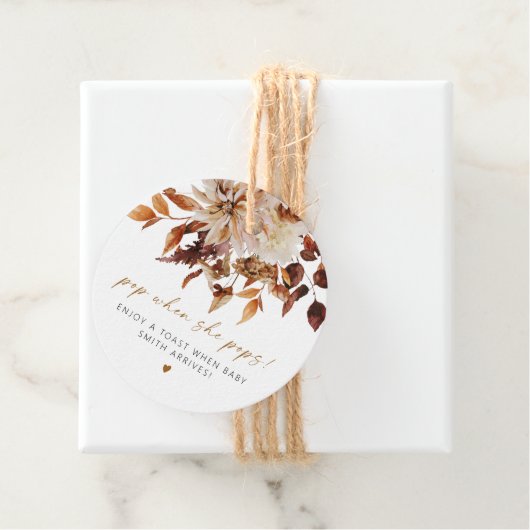 TALIA Bohemisch Terracotta Blumenkohle Pop, wenn s Geschenkanhänger (Beispiel)