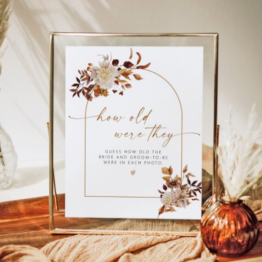 TALIA Boho Fall wie alt waren sie Brautparty Poster