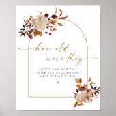 TALIA Boho Fall wie alt waren sie Brautparty Poster (Vorne)