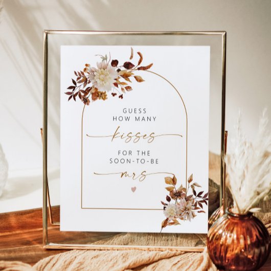 TALIA Boho Fall Wie viele Kisses Brautparty Poster