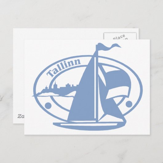 Talinn Briefmarke Postkarte (Vorne/Hinten)
