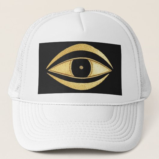 Talisman Golden Evil Eye  Truckerkappe (Vorderseite)