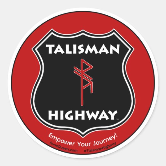 Talisman-Highway RuneQueen Runder Aufkleber (Vorderseite)