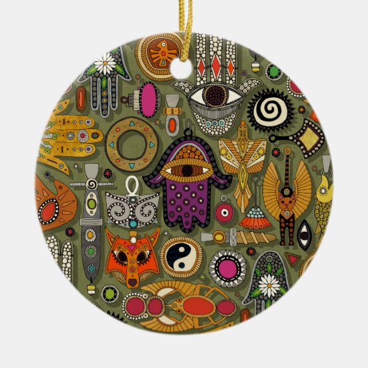 Talisman-Moos Keramik Ornament (Vorne)