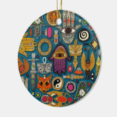 Talisman Pfau Keramik Ornament (Links)
