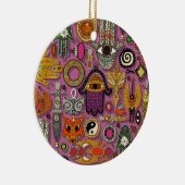 Talisman-Pfingstrose Keramik Ornament (Rechts)