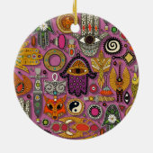 Talisman-Pfingstrose Keramik Ornament (Hinten)