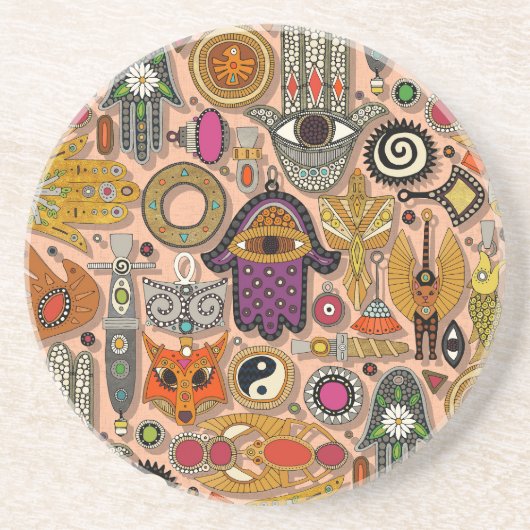 Talisman Pfirsichflaum Getränkeuntersetzer (Vorne)