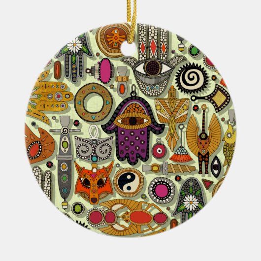 Talismane Honigmelone Keramik Ornament (Vorne)
