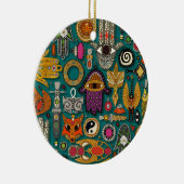 Talismane in viridianem Grün Keramik Ornament (Rechts)