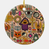Talismane Pfirsichflaum Keramik Ornament (Hinten)