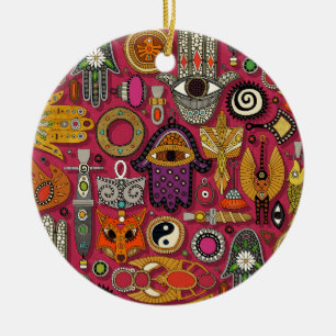 Talismane viva Magenta Keramik Ornament