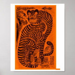 Talismanic Tiger - Traditionelle orientalische Kun Poster