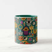 Talismans-Grün Zweifarbige Tasse (Mittel)