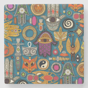 TALISMANS Pfau Untersetzer